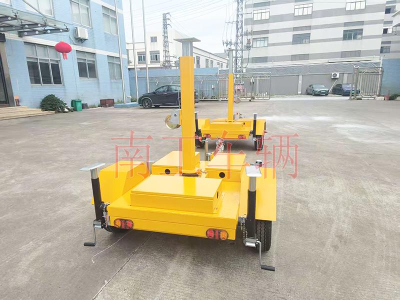 手動升降廣告拖車 移動式拖車底盤